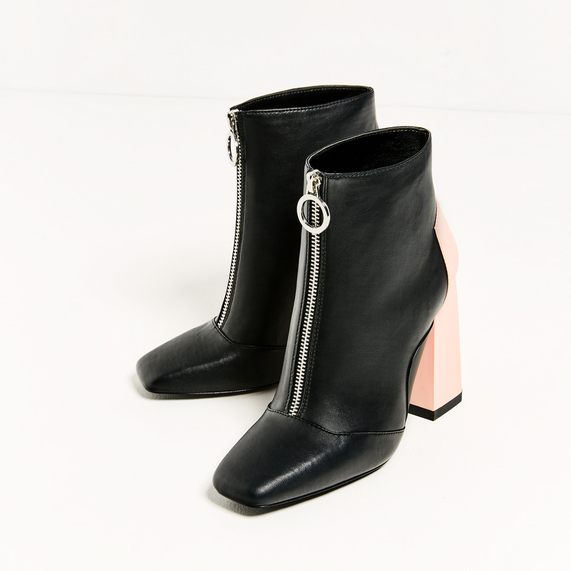 bottines bordeaux zara