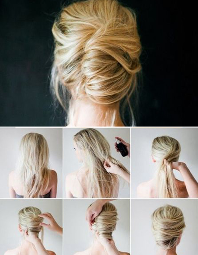 Chignon banane flou
