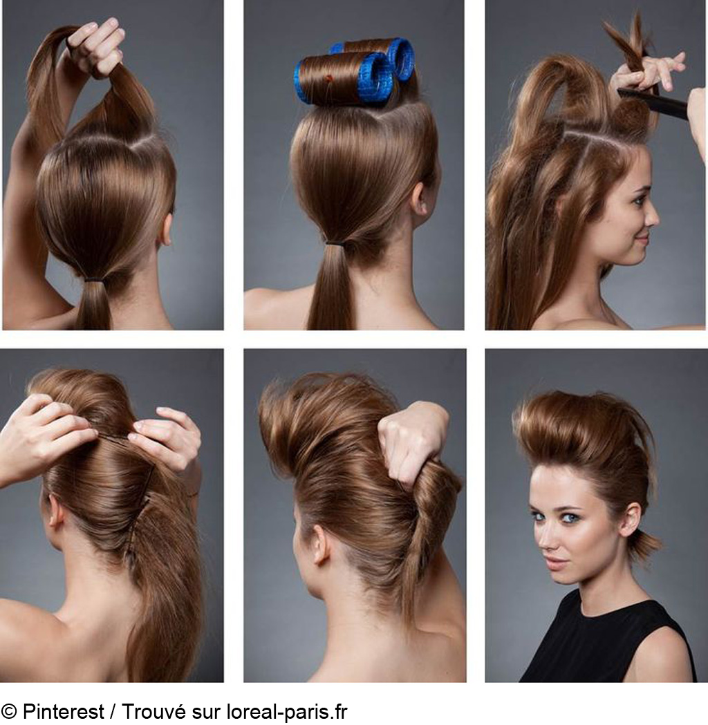 Chignon banane rock