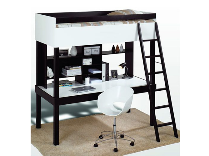 Tendance: le lit mezzanine elle décoration Bureau ado avec rangement