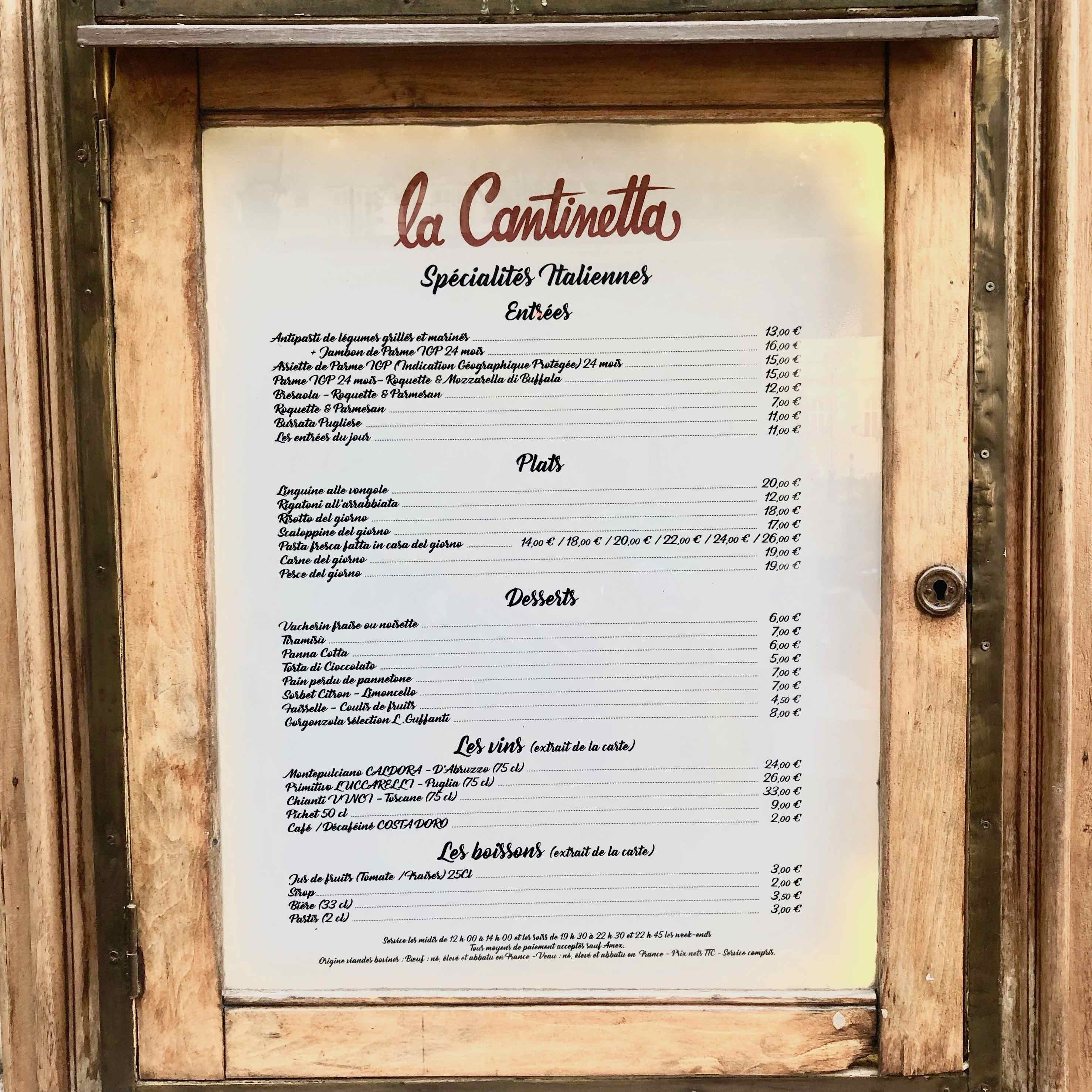 Au menu