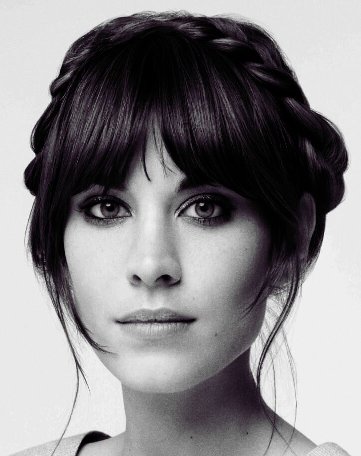 Couronne de tresses avec frange , 30 idées de coiffure avec frange pour un look qui change ! , Elle