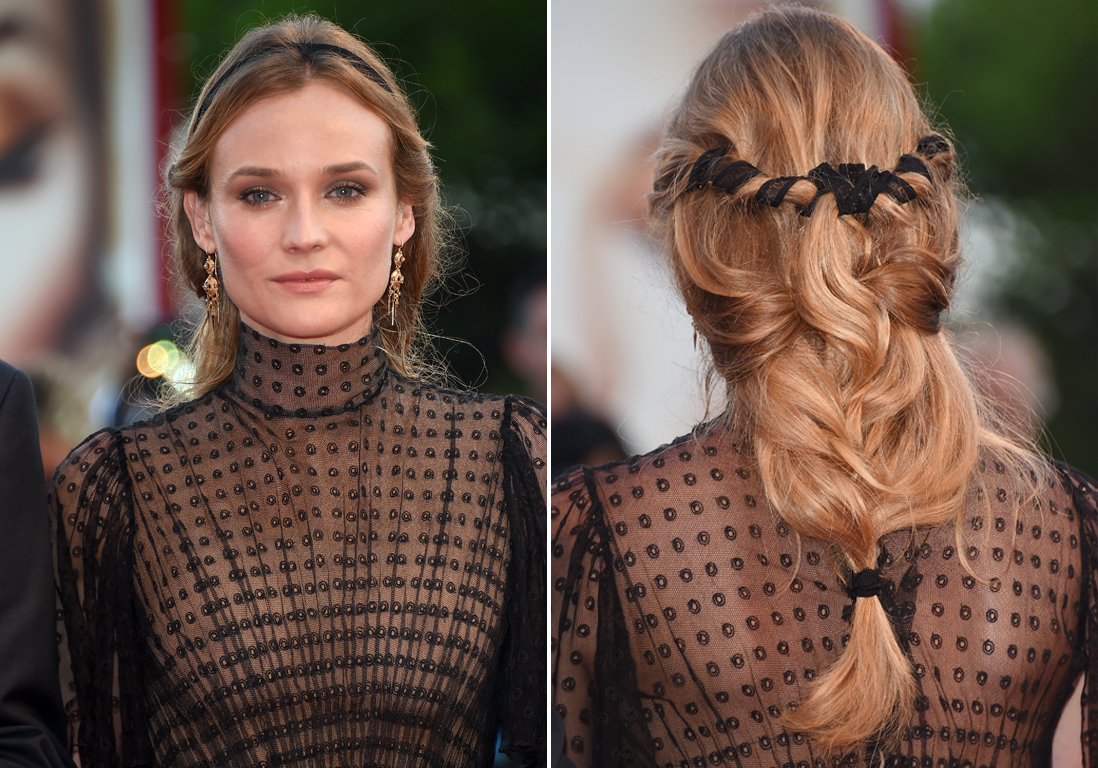 La coiffure flou avec ruban de Diane Kruger  Coiffure  1 ruban 11