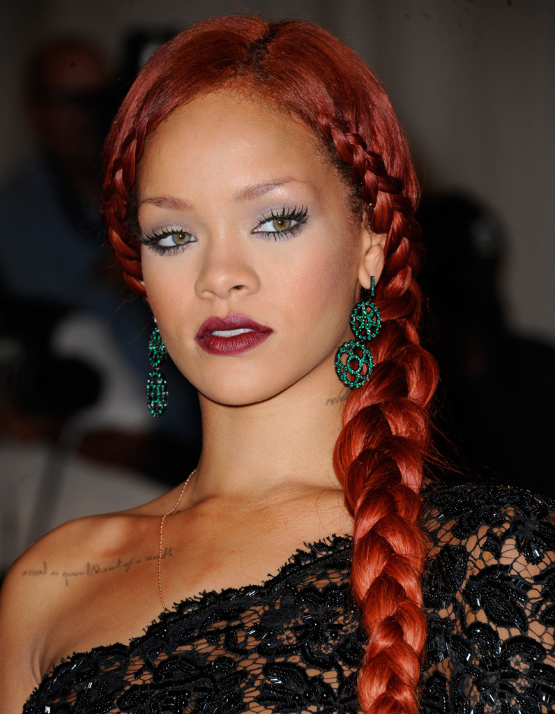 La Tresse Rousse De Rihanna Les Plus Belles Tresses De Stars Elle
