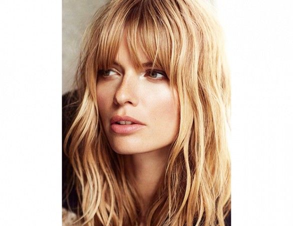 frange cheveux ondulés