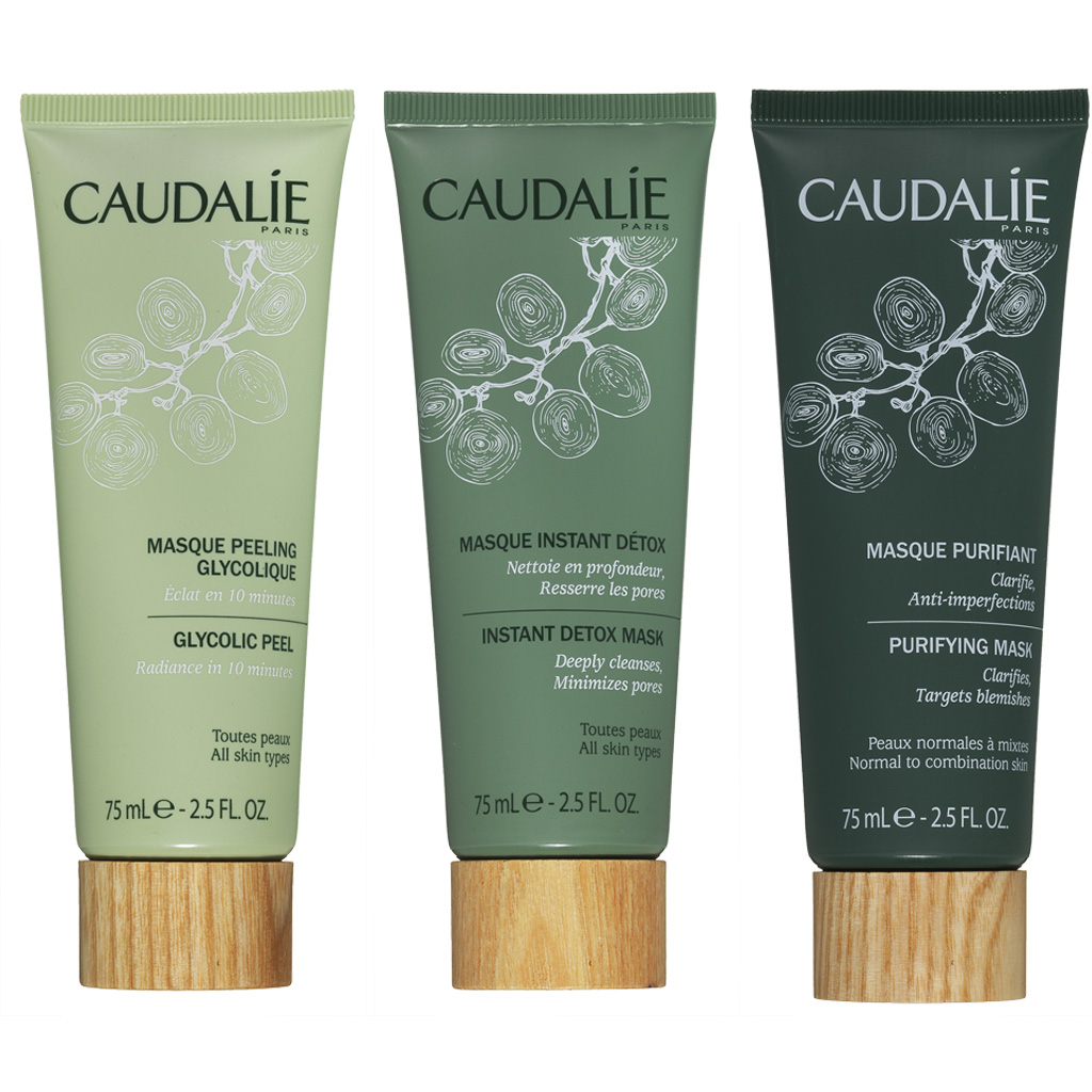 Masques peeling glycolique, Instant Détox et Purifiant, Caudalie C