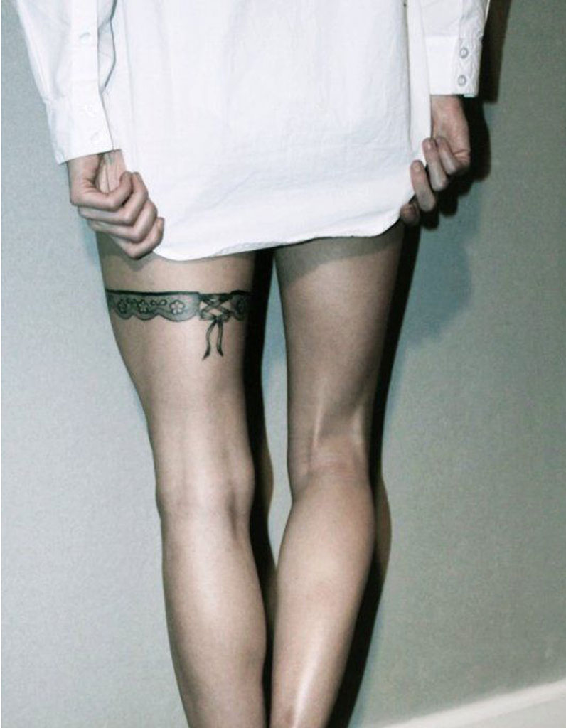 collant tatouage jambe