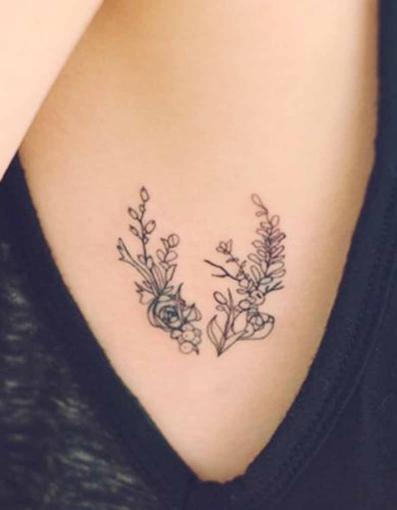 Tatouage fleur sur les c 244 tes 20 tatouages fleuris qui font envie Elle