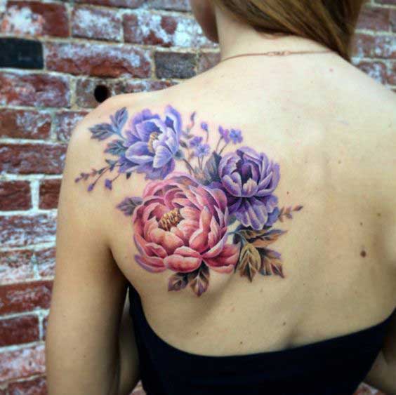 Tatouage Pivoine Dans Le Dos 15 Idées De Tatouages Pivoine