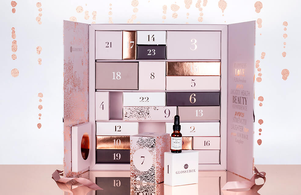 Calendrier de l'avent Glossybox Les calendriers de l’Avent beauté qui