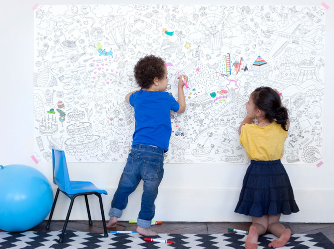 Vive La Decoration A Colorier Par Les Enfants Elle Decoration