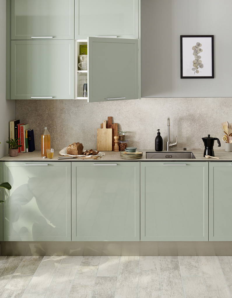 Cuisine verte : 15 idées pour une déco moderne  - Elle Décoration