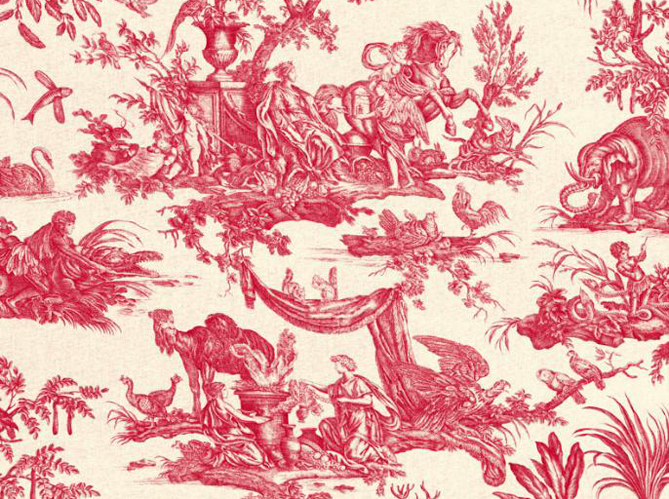 La Toile De Jouy Un Tissu Indemodable Elle Decoration