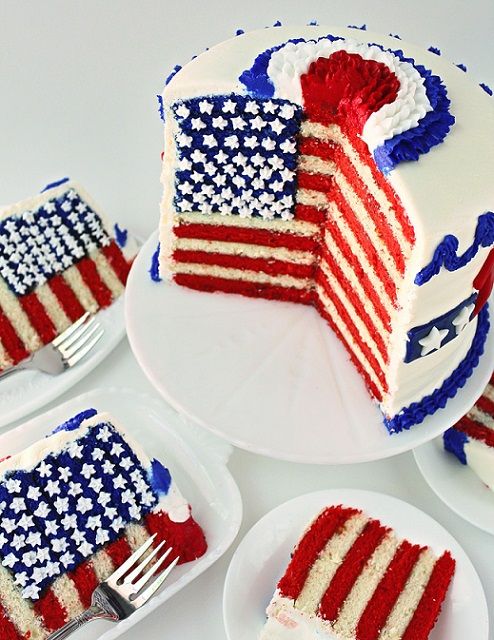 Layer Cake Drapeau Des Desserts Made In Usa Pour Feter L Independence Day Elle A Table