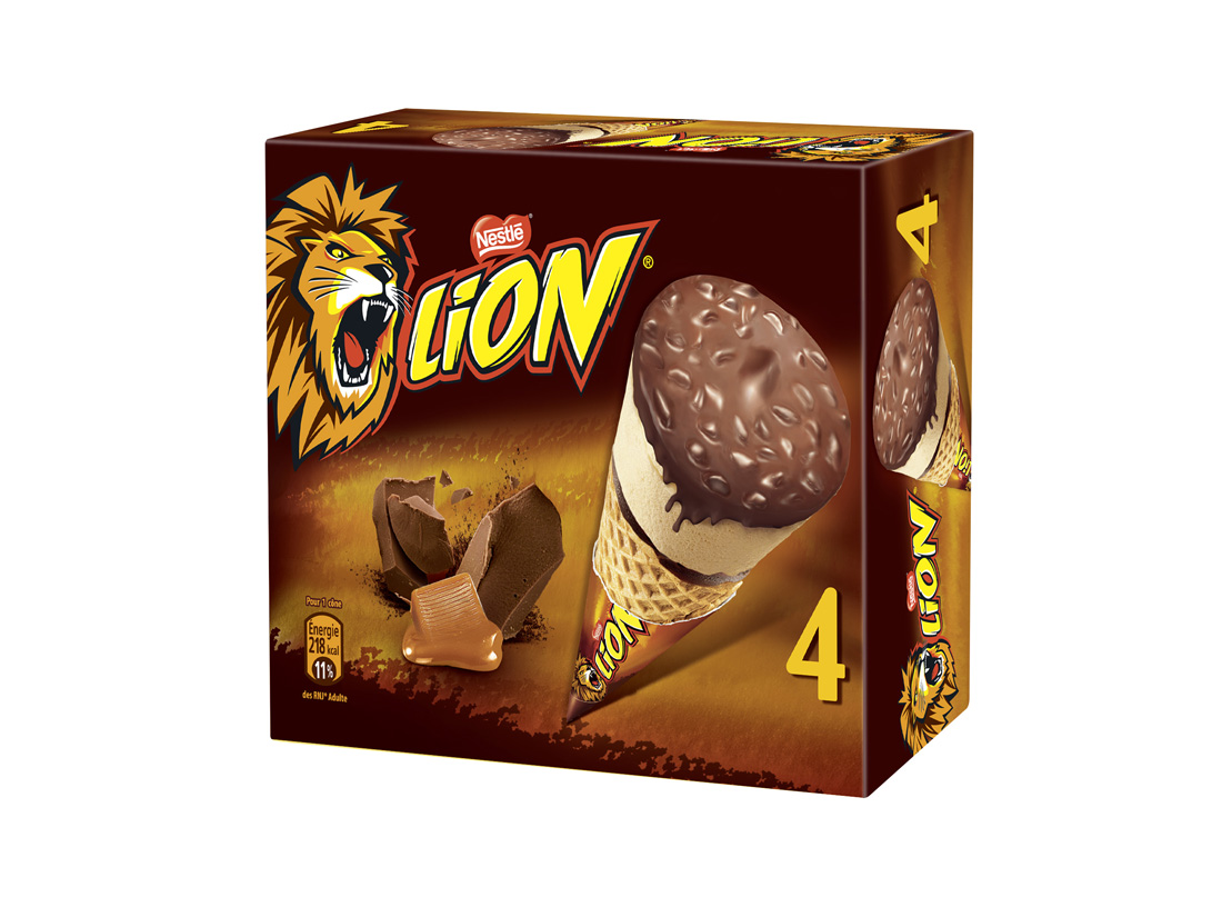 Cônes LION Nestlé Glaces Les nouveaux desserts glacés de l’été Elle