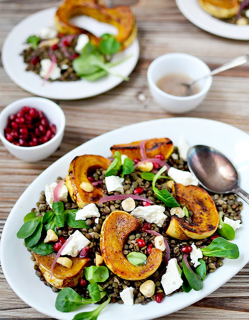 Salade d’hiver aux lentilles Des salades d’hiver complètes qui