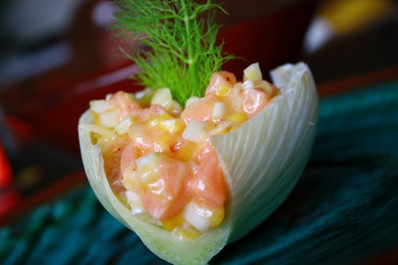 Tartare Acidule Saumon Mangue Fenouil Pour 2 Personnes Recettes