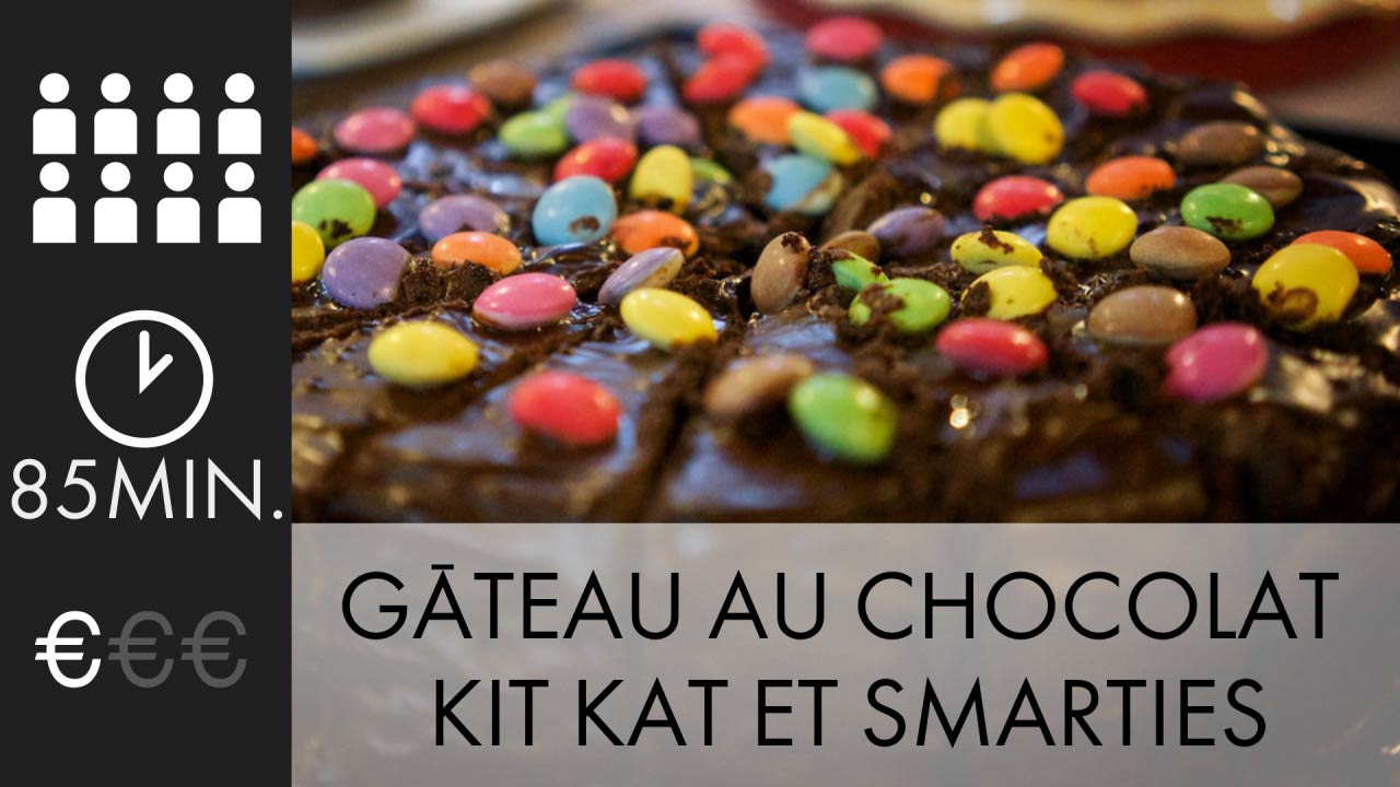 Gateau Au Chocolat Kit Kat Et Smarties Pour 8 Personnes Recettes Elle A Table