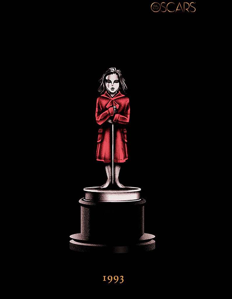 La Liste de Schindler 85e cérémonie des Oscars la statuette dorée revisitée sur l’affiche