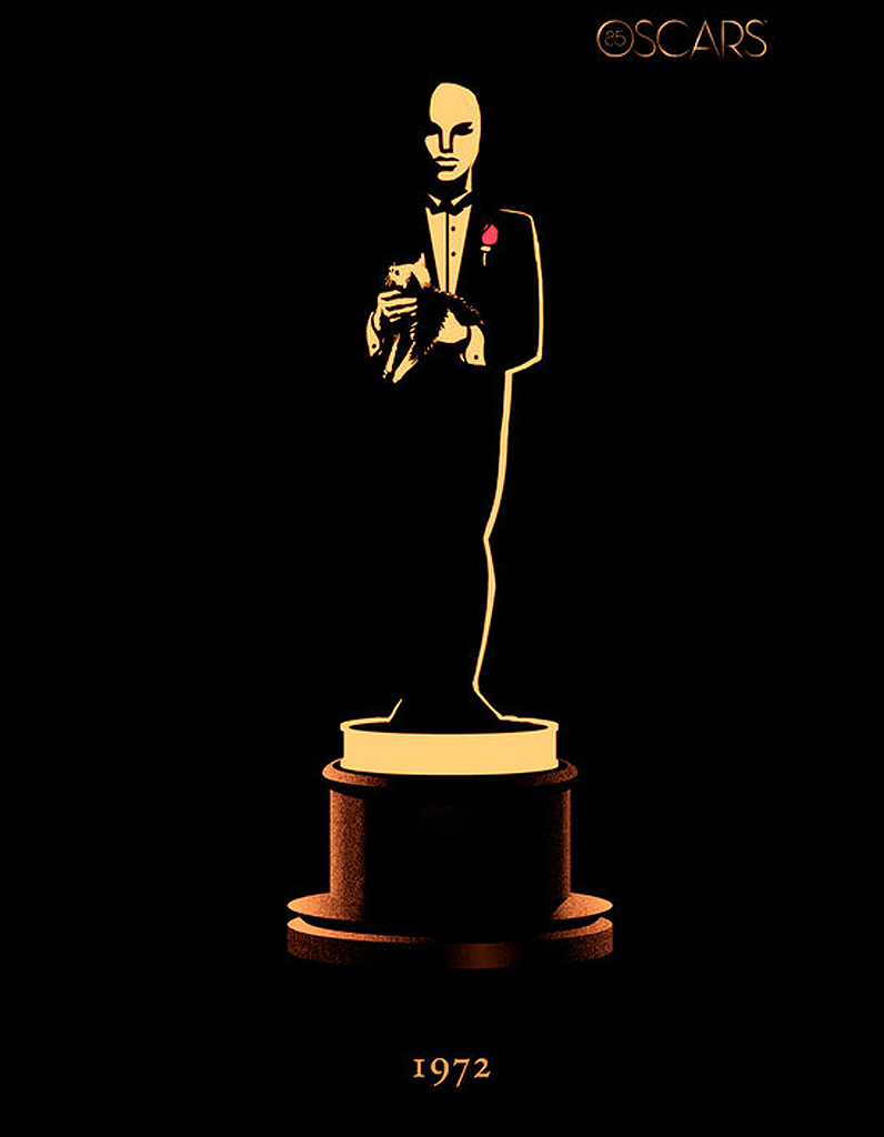 Le Parrain 85e cérémonie des Oscars la statuette dorée revisitée sur l’affiche officielle Elle