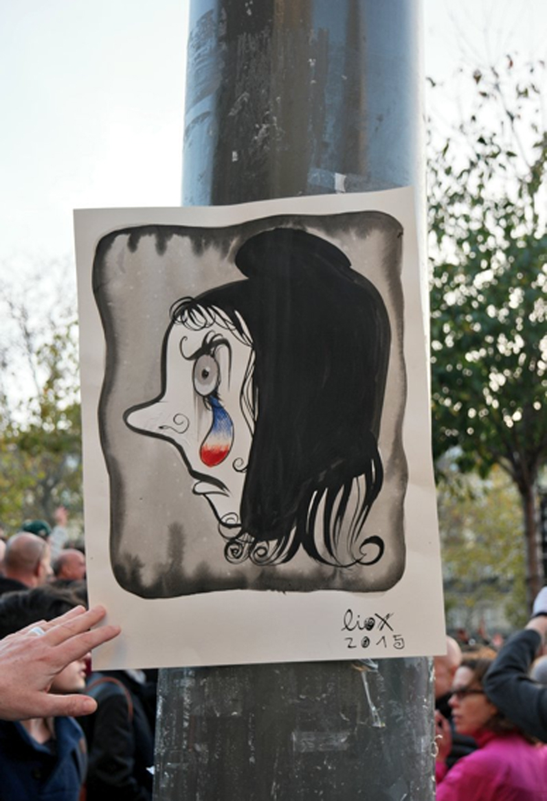 La Marianne signée Liox, place de la République - Le street art envahit