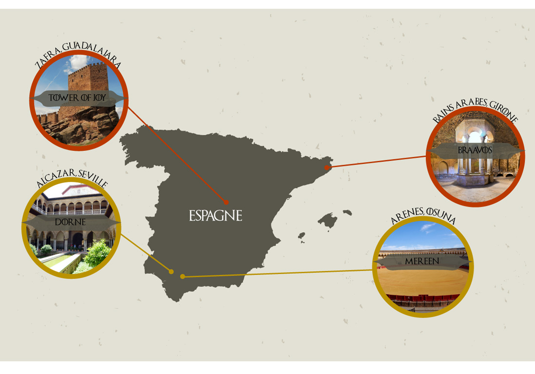 L'Espagne Game of Thrones l’infographie pour