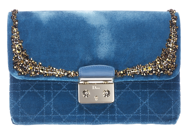 pochette dior bleu
