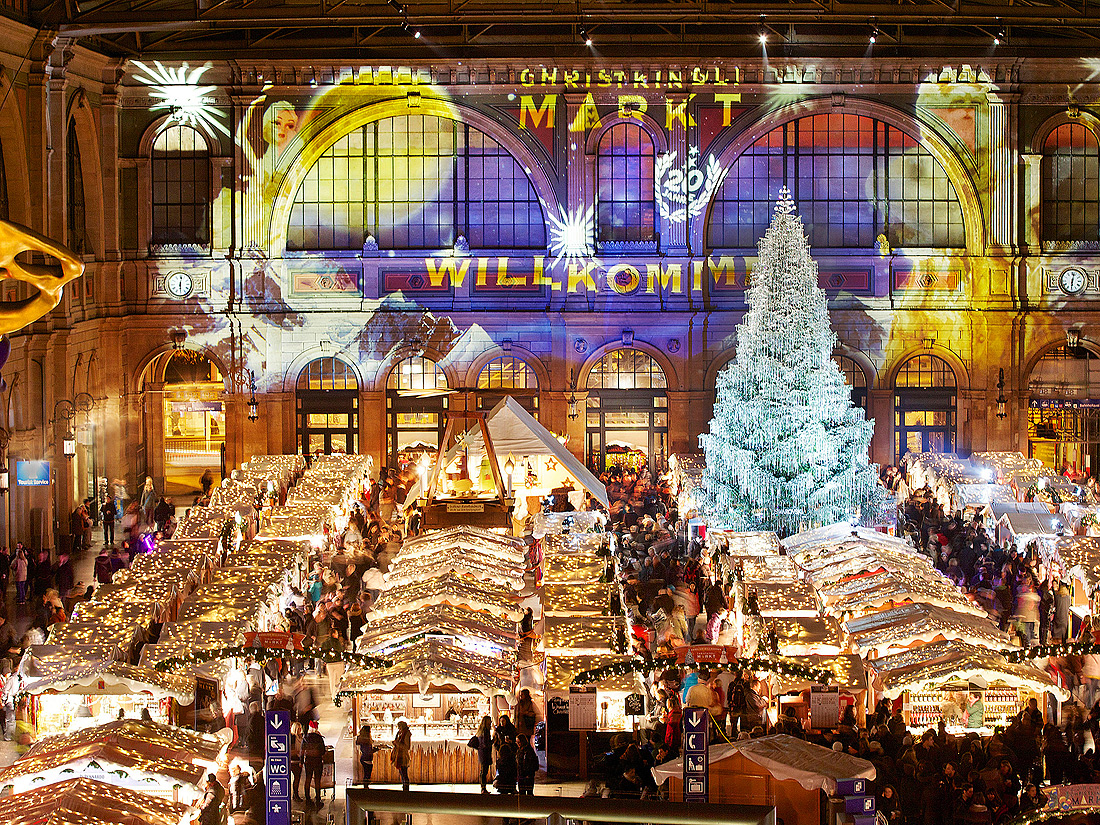 Le plus couvert le marché de Noël de Zurich Les plus beaux marchés