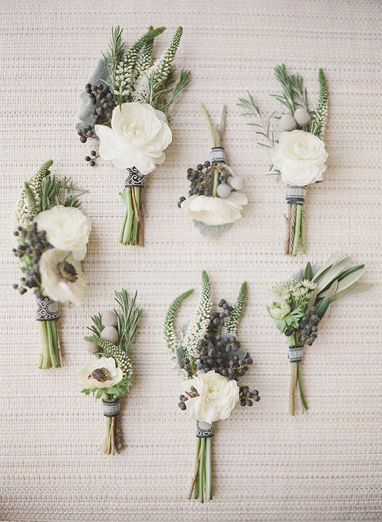 Bouquet De Fleurs Blanches Pour Invités 25 Bouquets De