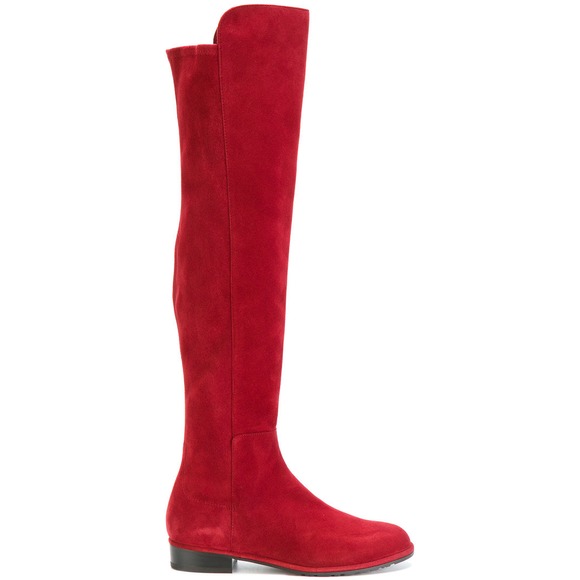 bottes rouges vernies