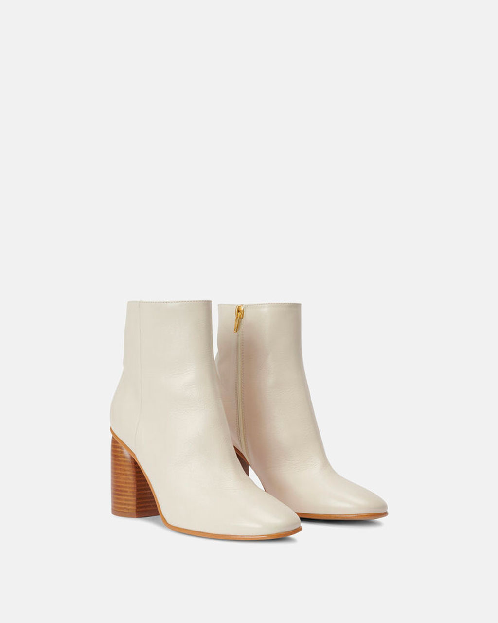 zara bottines blanches