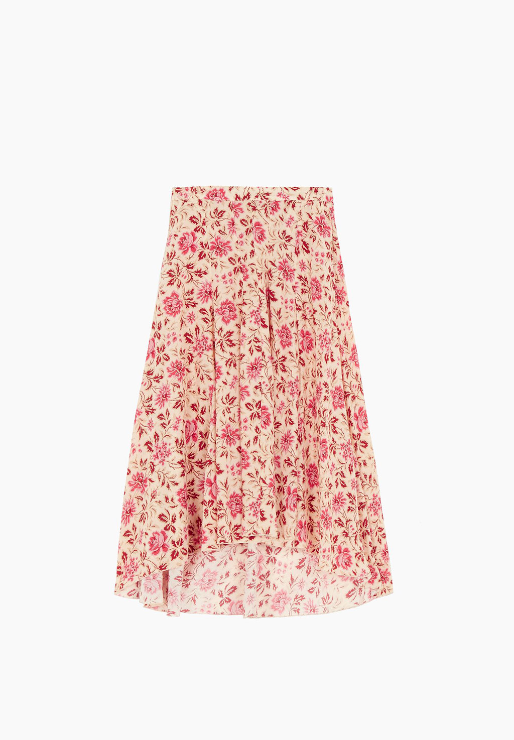 Jupe Longue Fleurie Boho Femme - Jupe Été Imprimée Floral Élégante Taille Haute A-Line, Légère Et Fluide Pour Plage, Vacances Et Fêtes