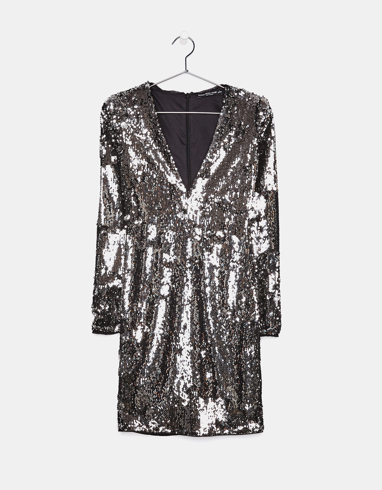 Robe à paillettes argentée Bershka - 20 robes à paillettes ...