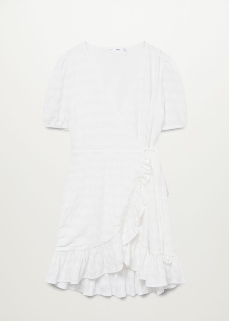 robe blanche dentelle mango