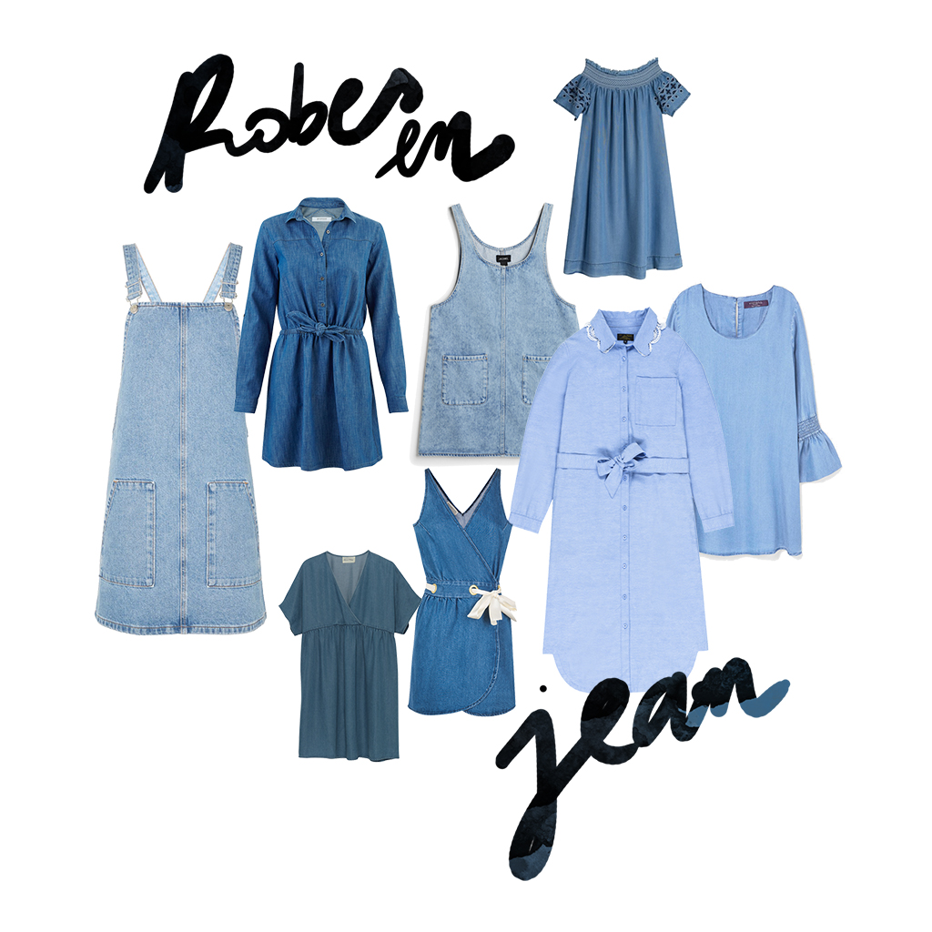 Robe en jean 20 robes en jean pratiques à enfiler Elle