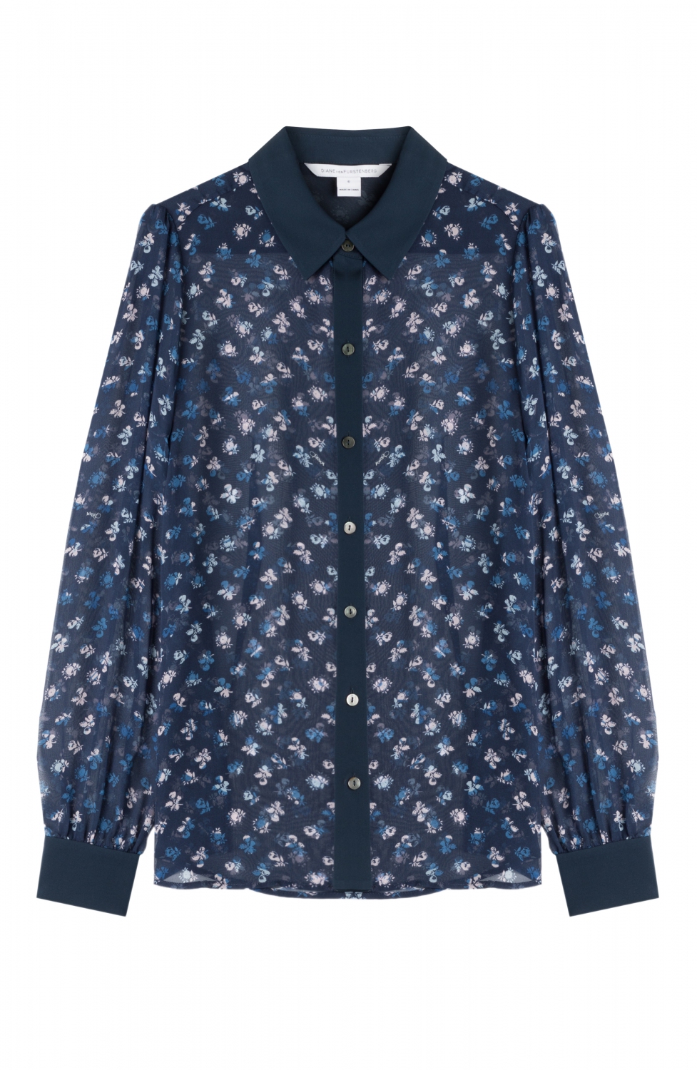 Chemisier Leslie Fay Bleu Marine à Volants Floraux - Taille 1X, Neuf Avec étiquette