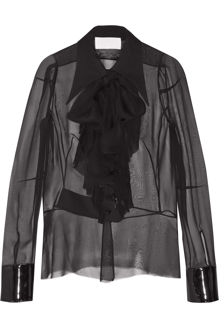 Chemisier Transparent MAISON SCOTCH Col Perles Gris Taille 3 - Neuf Avec étiquettes