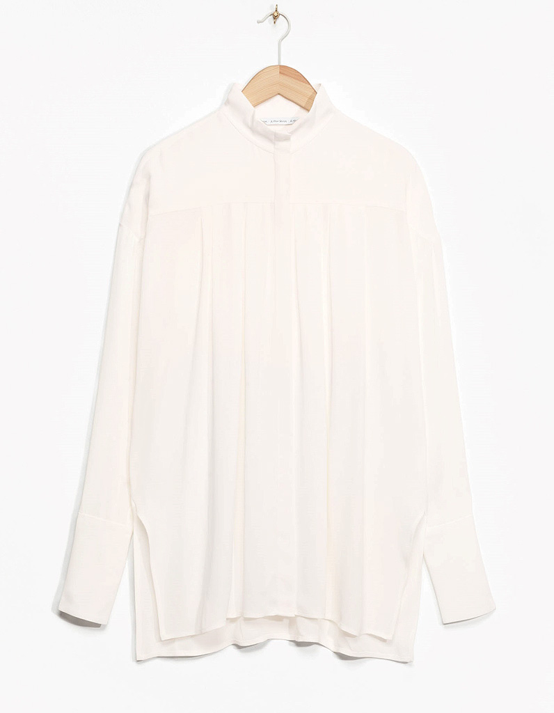 Chemise en lin à col Mao Studios - Chemises pour Femme